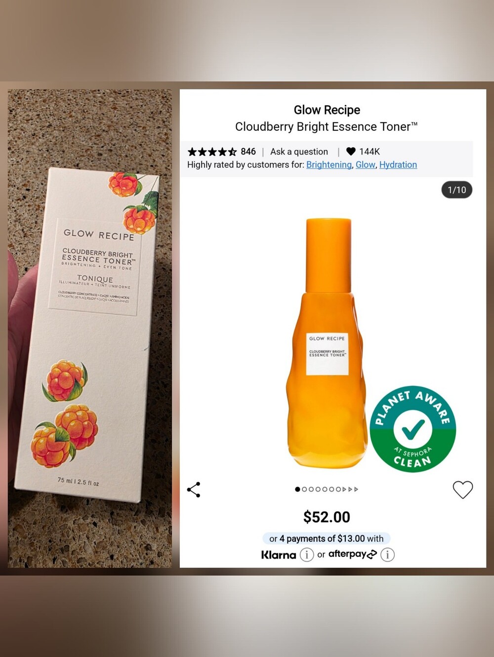 Glow Recipe Cloudberry Bright Essence Toner